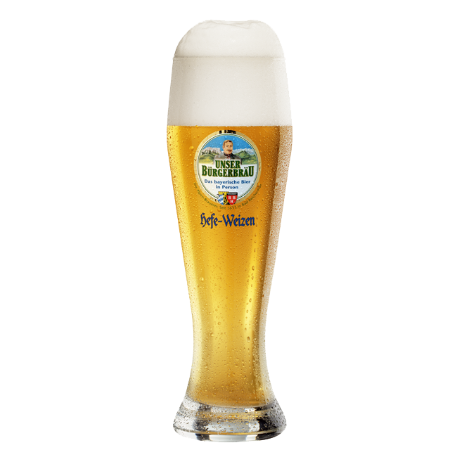UNSER BÜRGERBRÄU Weizenglas 0,5 ltr